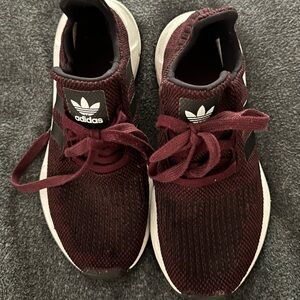 Adidas Burgundy Athletic Shoes